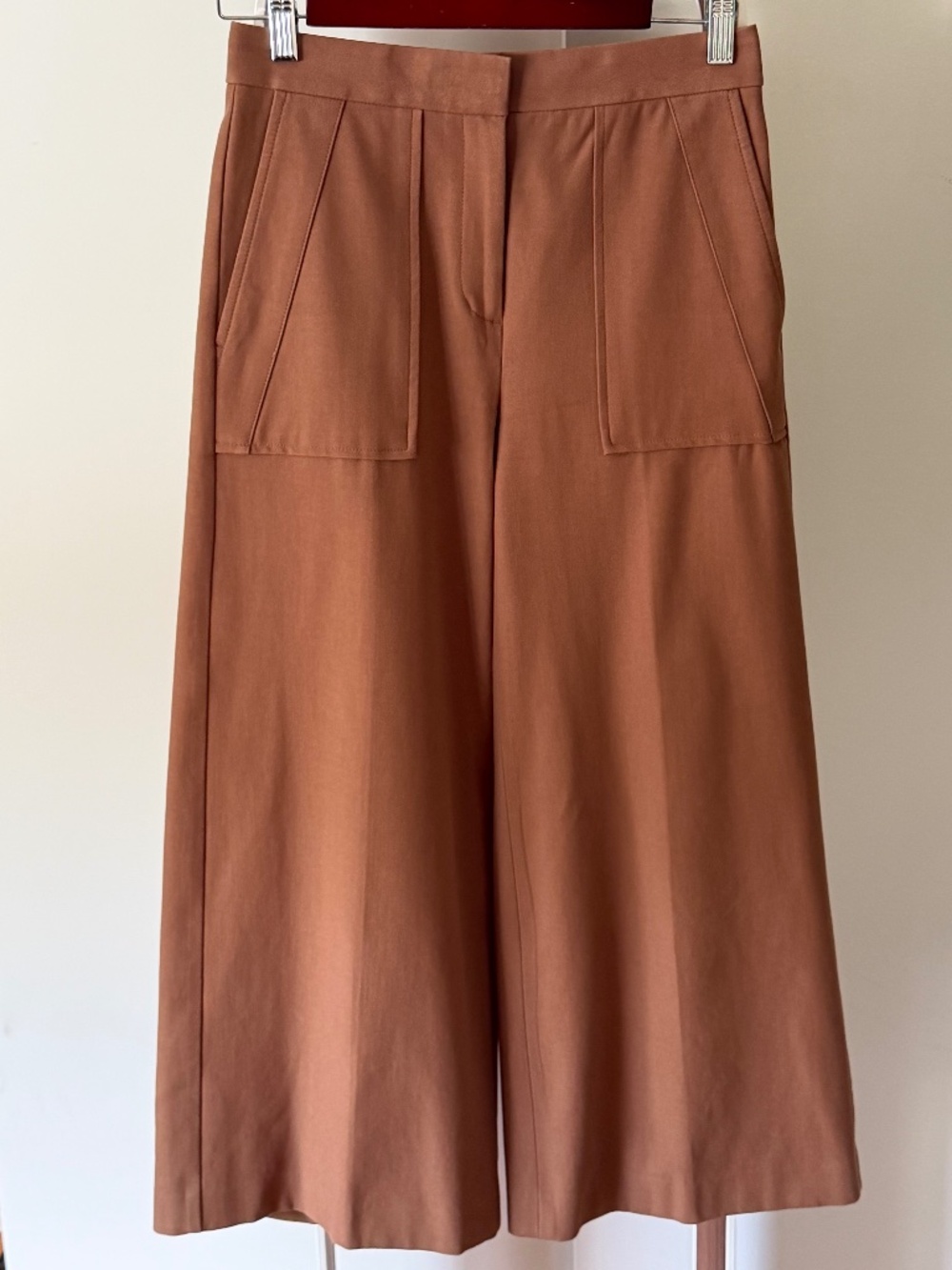 Ann Taylor Wide Leg Cropped Pants | Size 0 | Dark Tan